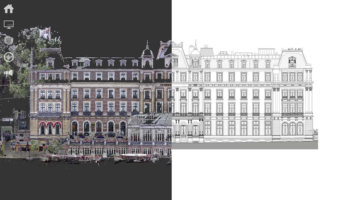 3D scan voor restauratie Amstelhotel