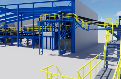 trappen en bordessen 3D model