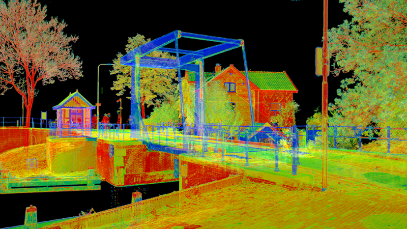 3D pointcloud van de brug. pelserhartman